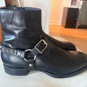 Black Leather Men's Boots